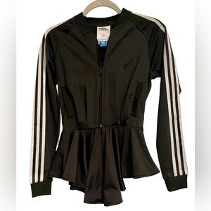 Adidas × Jeremy Scott Superstar Black Peplum Track Jacket